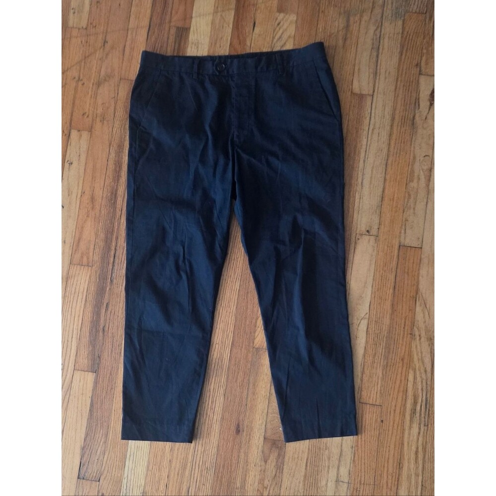 All Saints Men's 33 Black Slim Casual Trousers Chino Pants Button Fly